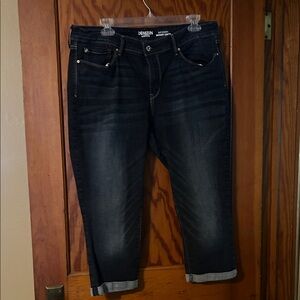 Levi's Denizen Modern Skinny Crop Jeans - Dark Blue